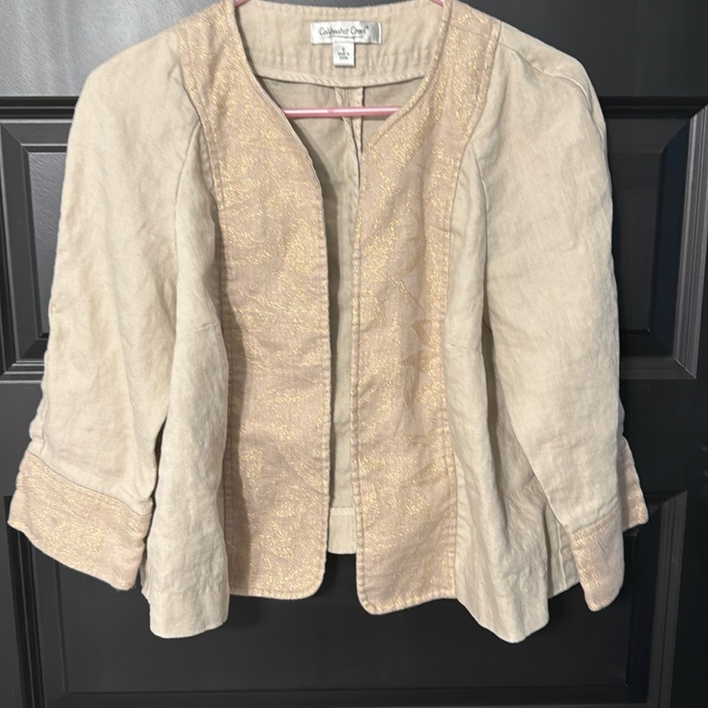 Coldwater Creek linen blazer